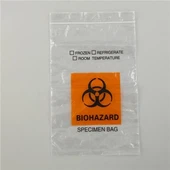 Koutim Dènye Biohazard Slide Zip Lock plastik echantiyon sak