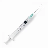 Medikal esteril Lopital plastik jetab sereng 3ml Avèk zegwi Luer Lock glise